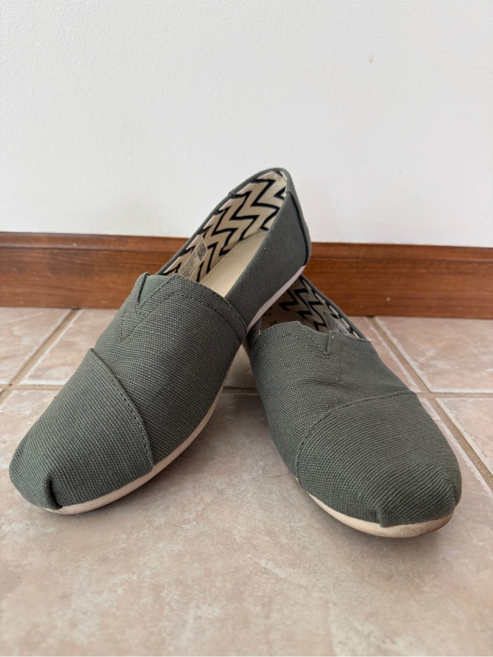 TOMS Alpargata Green Heritage Canvas Casual Slip-On Shoes